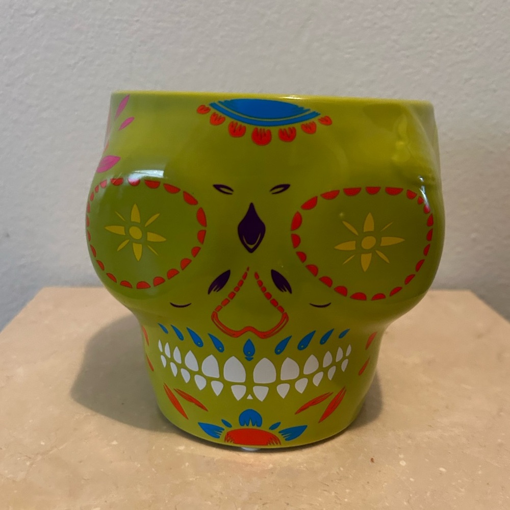 Day of the Dead planter. (Or bottle holder)